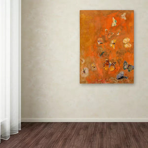 Evocation Of Butterflies 1912 by Odilon Redon - Print on Canvas, 47" H x 35" W x 2" D