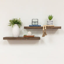 Load image into Gallery viewer, Evonne 2 Piece Pine Solid Wood Floating Shelf #ND1140
