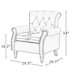 Exauce 29.5'' Wide Tufted Armchair