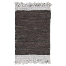 Load image into Gallery viewer, Rectangle 2&#39; x 3&#39; Exley Handmade Flatweave Grey/Dark Brown Rug
