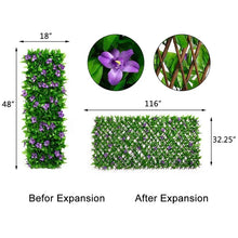 Load image into Gallery viewer, Expandable Faux Ivy Privacy Fence Panel - 2Pack 116&quot; x 32.25&quot; after expansion
