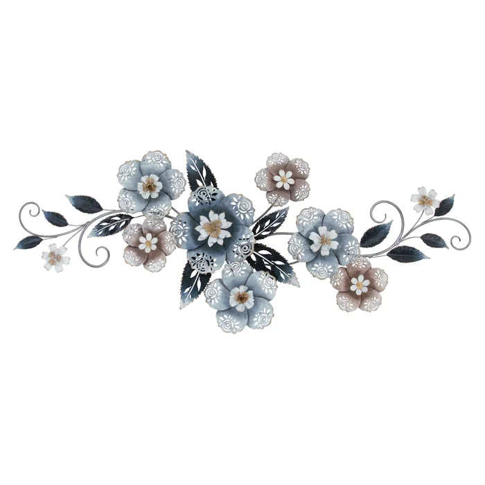 Exploding Flowers Mixed Media Wall Décor