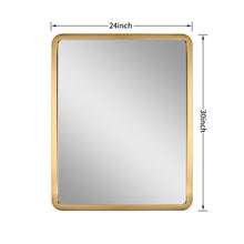 Load image into Gallery viewer, Gold Eydie Rectangle Metal Wall Mirror
