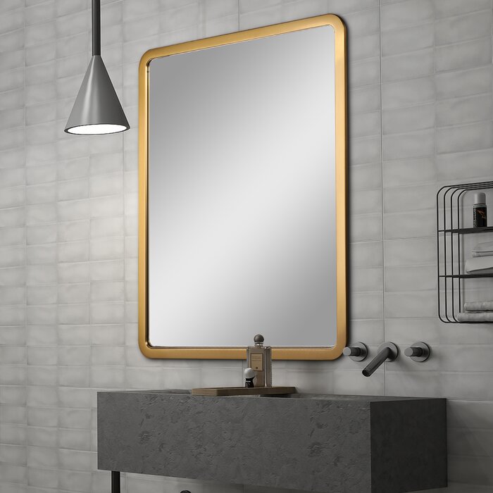 Gold Eydie Rectangle Metal Wall Mirror