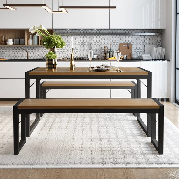 Ezzah Person Dining Table and Bench