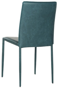Karna Bonded Leather Dining Chair in Antique Teal (2-Pack) #986HW