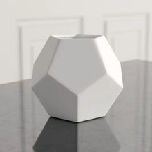 Load image into Gallery viewer, Faceted Handmade Ceramic Table Vase Jar,  8&quot; H x 10&quot; W x 10&quot; D
