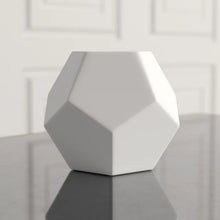 Load image into Gallery viewer, Faceted Handmade Ceramic Table Vase Jar,  8&quot; H x 10&quot; W x 10&quot; D
