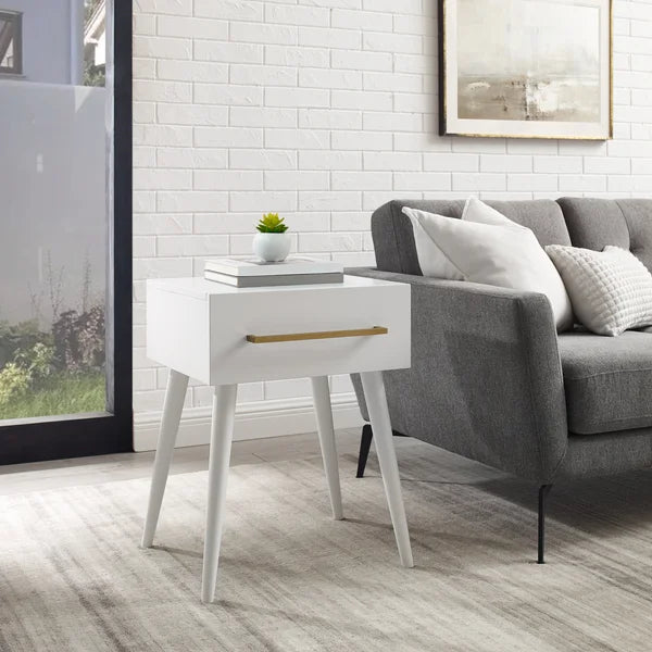 White Fairdale 24'' Tall End Table with Storage