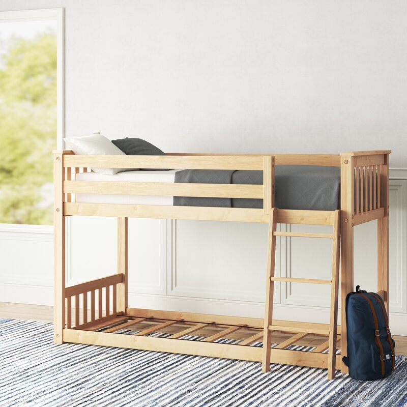 Fairgrove Twin Over Twin Solid Wood Standard Bunk Bed by Harriet Bee AH3441