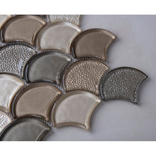 Load image into Gallery viewer, Fan 3" x 4" Glass Fish Scale Mosaic Wall &amp; Floor Tile (Set of 10) 1688CDR (2 boxes)

