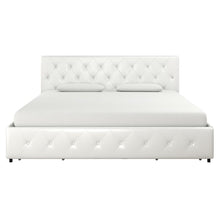 Load image into Gallery viewer, Fareham White Upholstered Storage Platform Bed Full #2583HW

