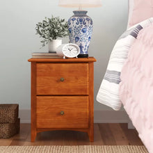 Load image into Gallery viewer, Faringdon 25.25&#39;&#39; Tall 2 - Drawer Solid Wood Nightstand
