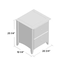 Load image into Gallery viewer, Faringdon 25.25&#39;&#39; Tall 2 - Drawer Solid Wood Nightstand
