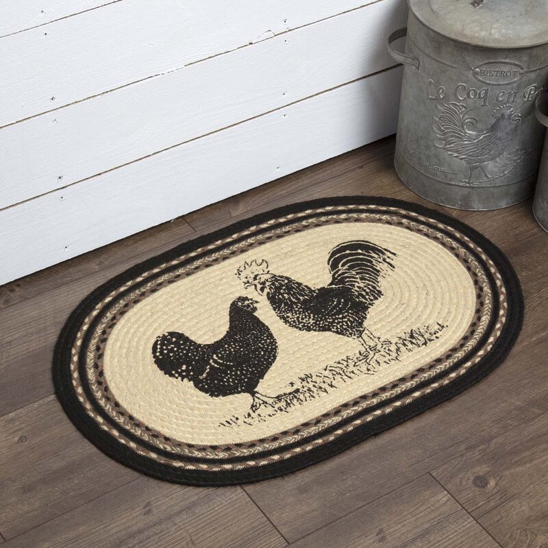Beige/Asphalt/Grey Taupe Farmhouse Flooring Stenciled Indoor Only Door Mat GL1072