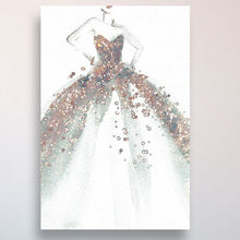 Load image into Gallery viewer, 15&quot; H x 10&quot; W x 1.5&quot; D Fashion And Glam Star Of The Ball Dress - Wrapped Canvas Graphic Art 2747AH
