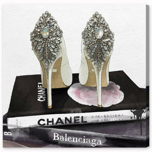 36" H x 36" W Black, Gray Fashion and Glam My Trophies Shoes by Oliver Gal - Wrapped Canvas Graphic Art Print 1317CDR