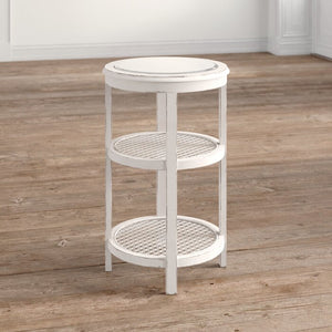 White Faust End Table, #6415