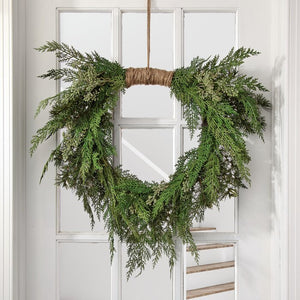 25.98" H x 25.98" W x 5.91" D Faux Cedar Wreath