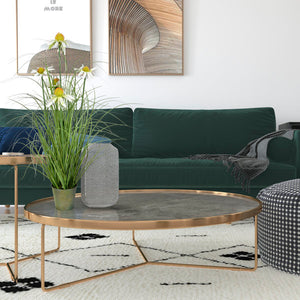 24" H x 10" W x 10" D Faux Grass in Metal Pot