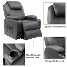 Load image into Gallery viewer, Faux Leather Heated Massage Chair
