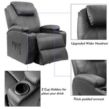 Load image into Gallery viewer, Faux Leather Heated Massage Chair

