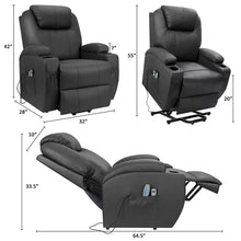 Load image into Gallery viewer, Faux Leather Heated Massage Chair
