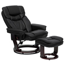 Load image into Gallery viewer, Faux Leather Manual Swivel Recliner with Ottoman 1274CDR
