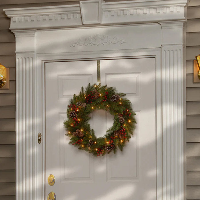 Faux Lighted 24'' Wreath
