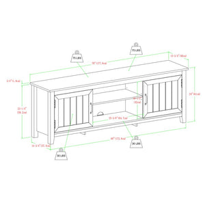 Grey Wash Favio TV Stand for TVs up to 78"