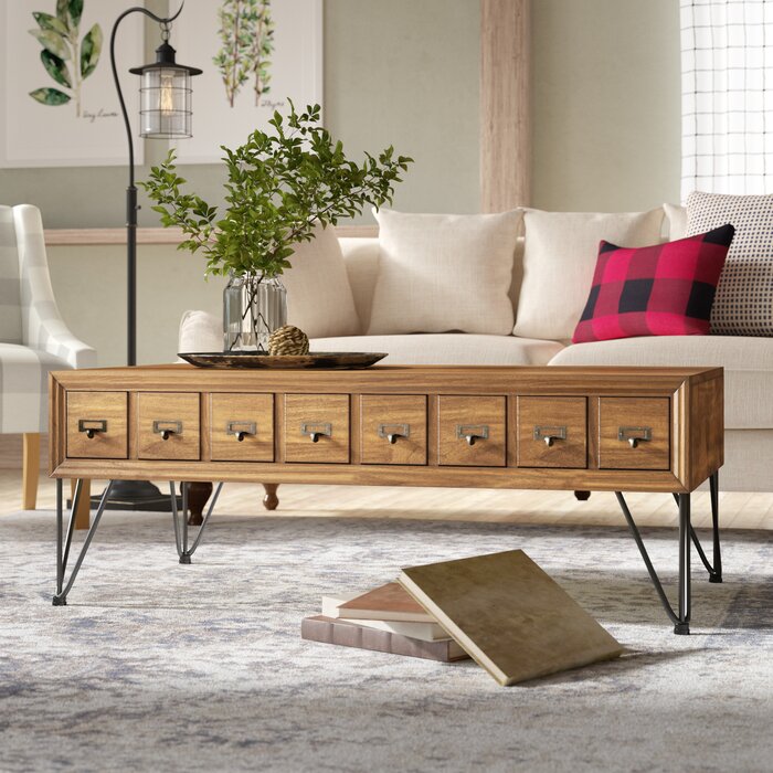 Faviola 4 Legs Coffee Table, 18'' H X 48'' L X 28'' D
