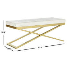 Load image into Gallery viewer, Fawkes Faux leather Bench AH3435
