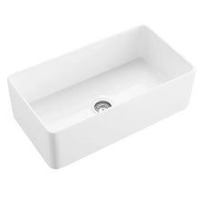 Load image into Gallery viewer, True Fireclay 24&quot; L X 18&quot; W Farmhouse Kitchen Sink With Sink Grid And Strainer
