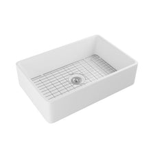 Load image into Gallery viewer, Feast 33&quot; L x 20&quot; W Farmhouse Kitchen Sink with Sink Grid and Basket Strainer
