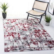 Load image into Gallery viewer, Feingold Abstract Area Rug in Gray/Red/White, Rectangle 8&#39; x 10&#39;
