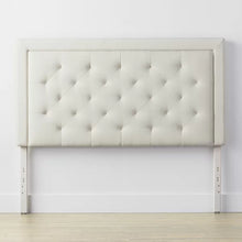 Load image into Gallery viewer, Felicienne Upholstered Solid Wood Panel Headboard queen

