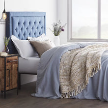 Load image into Gallery viewer, Twin Felicienne Upholstered Solid Wood Panel Headboard
