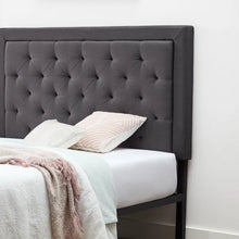 Load image into Gallery viewer, Felicienne Upholstered Solid Wood Panel Headboard queen
