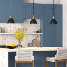 Load image into Gallery viewer, Blackened Bronze/Warm Brass Fellows 1 - Light Single Dome Pendant 6787RR
