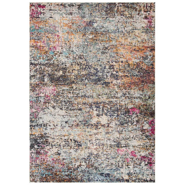 Felty Abstract Area Rug in Black/Gold 3 x 5
