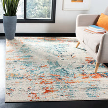 Load image into Gallery viewer, Felty Abstract Area Rug in Cream/Orange/Blue, Rectangle 4&#39; x 6&#39;
