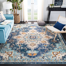 Load image into Gallery viewer, Felty Oriental Area Rug in Cream/Light Blue, Rectangle 8&#39; x 10&#39;

