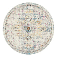 Load image into Gallery viewer, Felty Oriental Area Rug in Gray/Brown, Round 8&#39;
