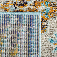 Load image into Gallery viewer, Rectangle 2&#39;2&quot; x 4&#39; Felty Power Loom Performance Cream/Light Blue Rug
