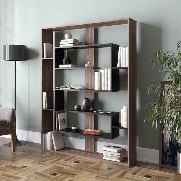 Fembra 61.4'' H x 47.2'' W Geometric Bookcase