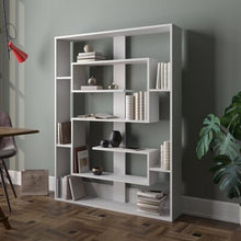 Load image into Gallery viewer, White Fembra Geometric Bookcase 798CDR
