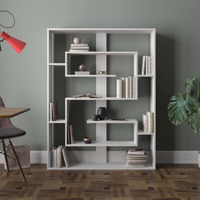 White Fembra Geometric Bookcase 798CDR
