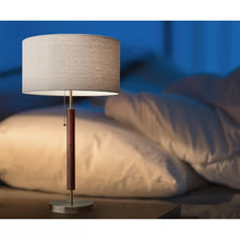 Load image into Gallery viewer, Fernando 26&quot; Walnut Table Lamp
