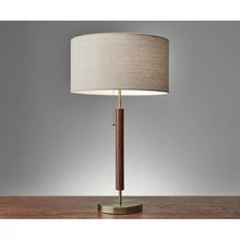 Load image into Gallery viewer, Fernando 26&quot; Walnut Table Lamp
