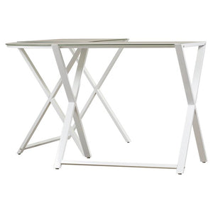 White Ferro Reversible L-Shape Desk *AS IS #824HW